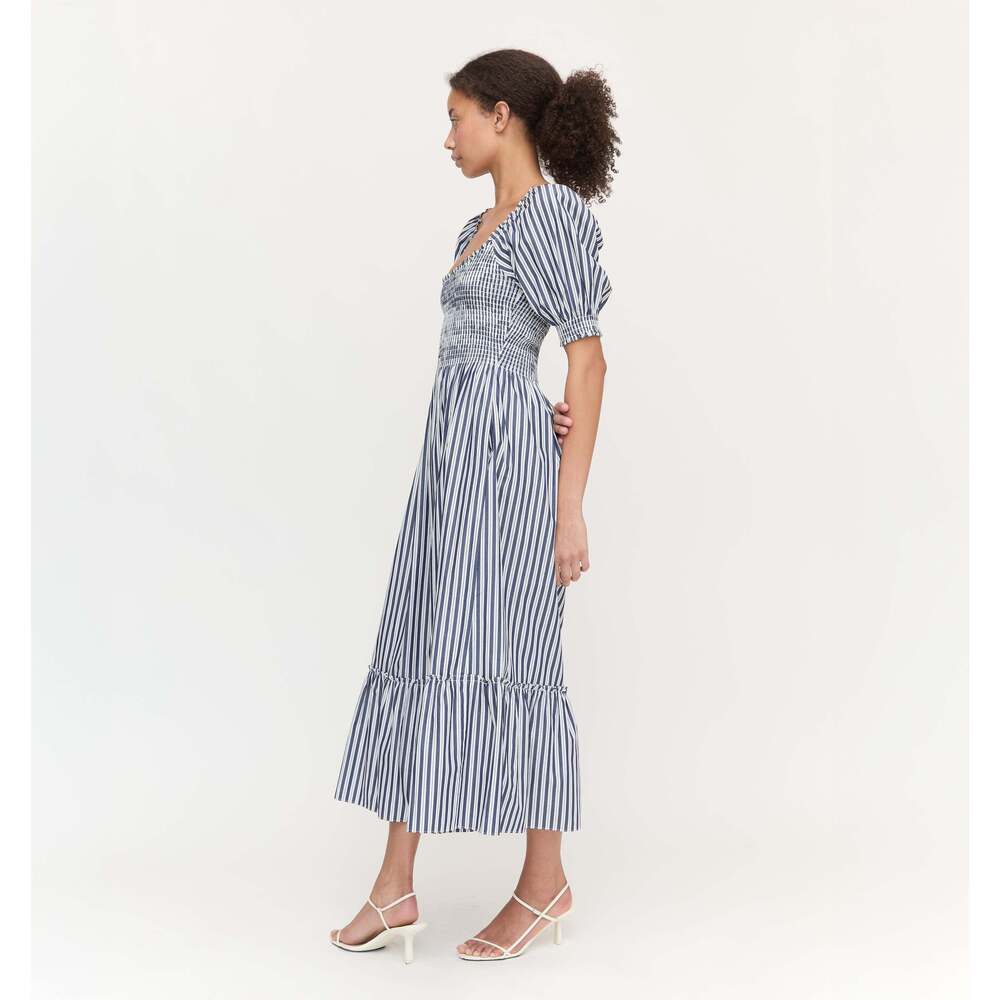 Hill House Home The Louisa Nap Dress - Navy Stripe Size SNavy Stripe / S - Picture 3 of 4